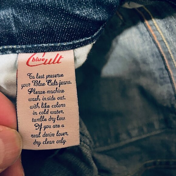 NEW w Tags Blue Cult Womens Denim Jeans Bootcut Dark Wash Y2K Vintage 31 Kate - Picture 7 of 8